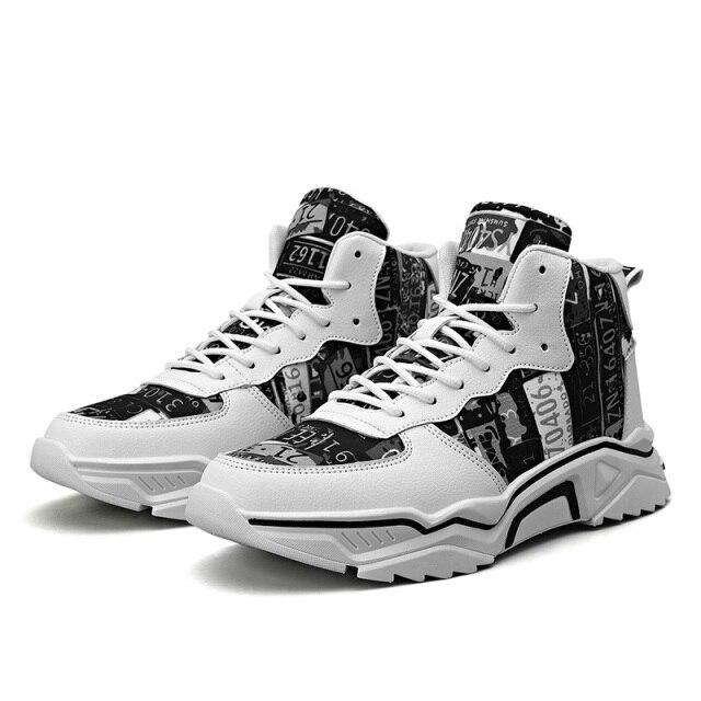 

Осенние новые высокие белые мужские кроссовки, массивная мужская обувь, модная повседневная обувь больших размеров, Zapatillas, амортизирующая теннисная обувь 36