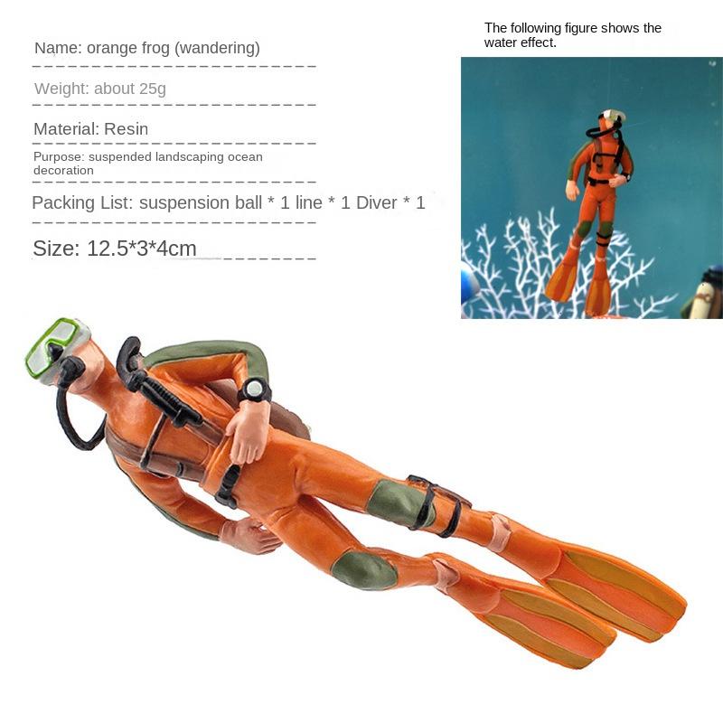 

Новое украшение для аквариума, фигурка дайвера, модель для дайвинга, фигурка миниатюрного морского животного, украшения для плавающего аквариума
