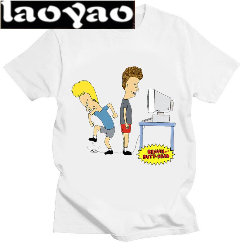 Beavis and Butthead BB Newest TShirt for Unisex Around The Christmas Tree Round Collar Basic Distinctive Birthday Gift Tops