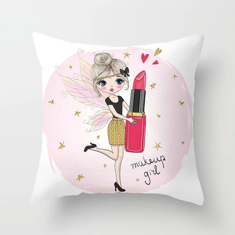 Bedroom Living Room Sofa Bed Decorative Pillowcase Home Decor Cute Girl Princess Cushion Cover