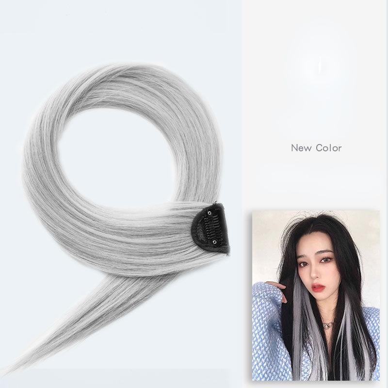 1pc Synthetic Hairpad Hair Extension Clip Straight Hanging Ear Wig Clip Women Hair Extension Tool Accessories Hairpiece Hairpin