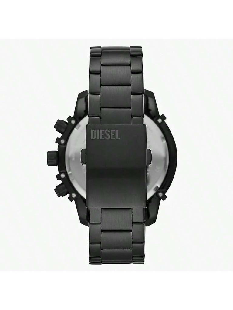 Timer Style Casual and Fashionable Men's Quartz Watch DZ4529, Made of Black Stainless Steel, with a Round Dial