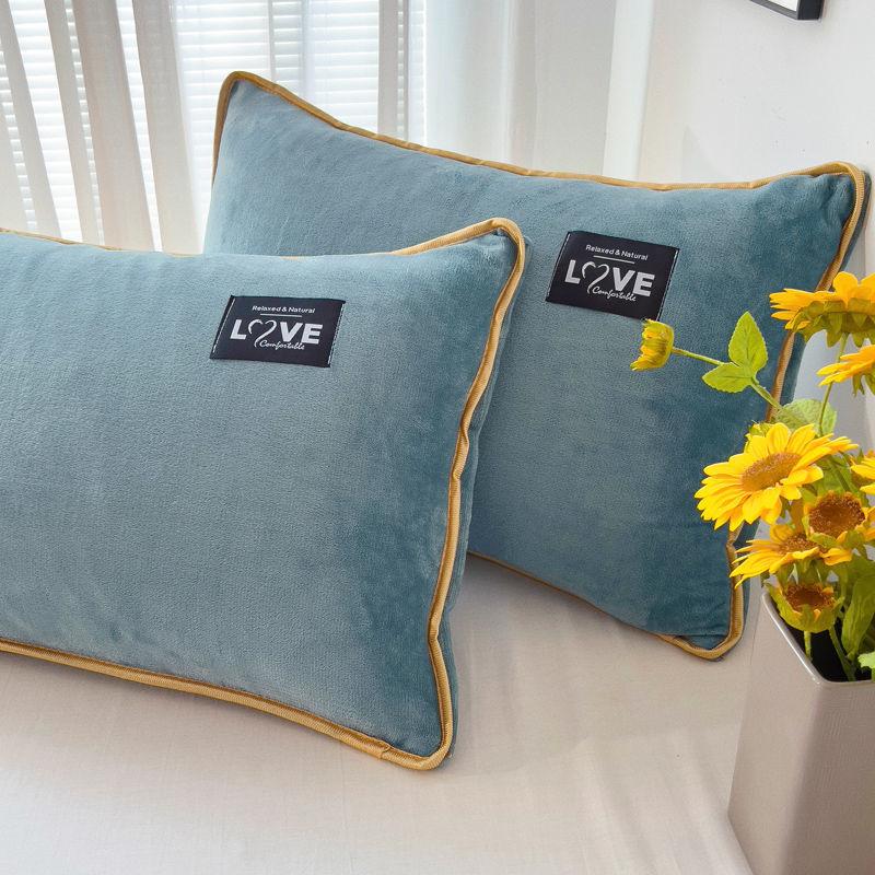 

2 шт. плюшевая наволочка с принтом 48*74 см, прямоугольная наволочка для сна, зимняя теплая мягкая фланелевая наволочка, домашний декор 2PC 48x74cm