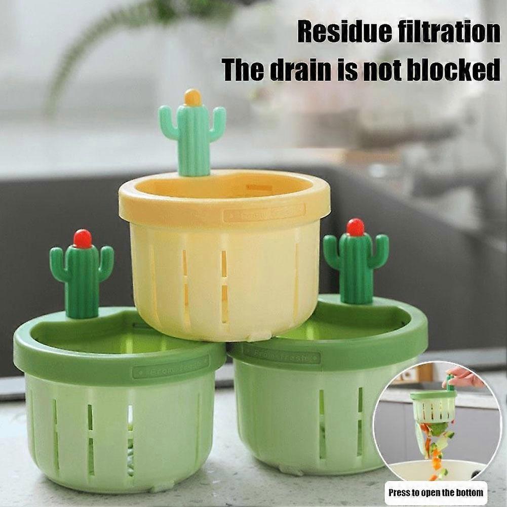 Cactus Sink Strainer - Kitchen Drain Filter with Press Button for Easy Cleaning