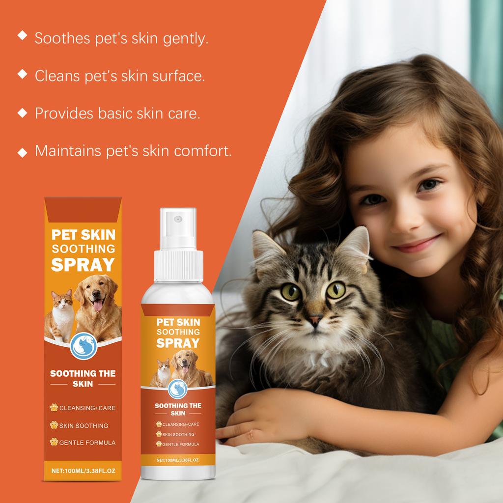 100ml Pet Skin Care Spray - Gentle Daily Use Spray For Clean And Comfortable Skin