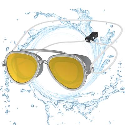 Full Angle Anti-fog Swimming Goggles Adjustable Strap Surfing Eyewear Leak Proof UV Protection Men Women Retro Goggles For Adult