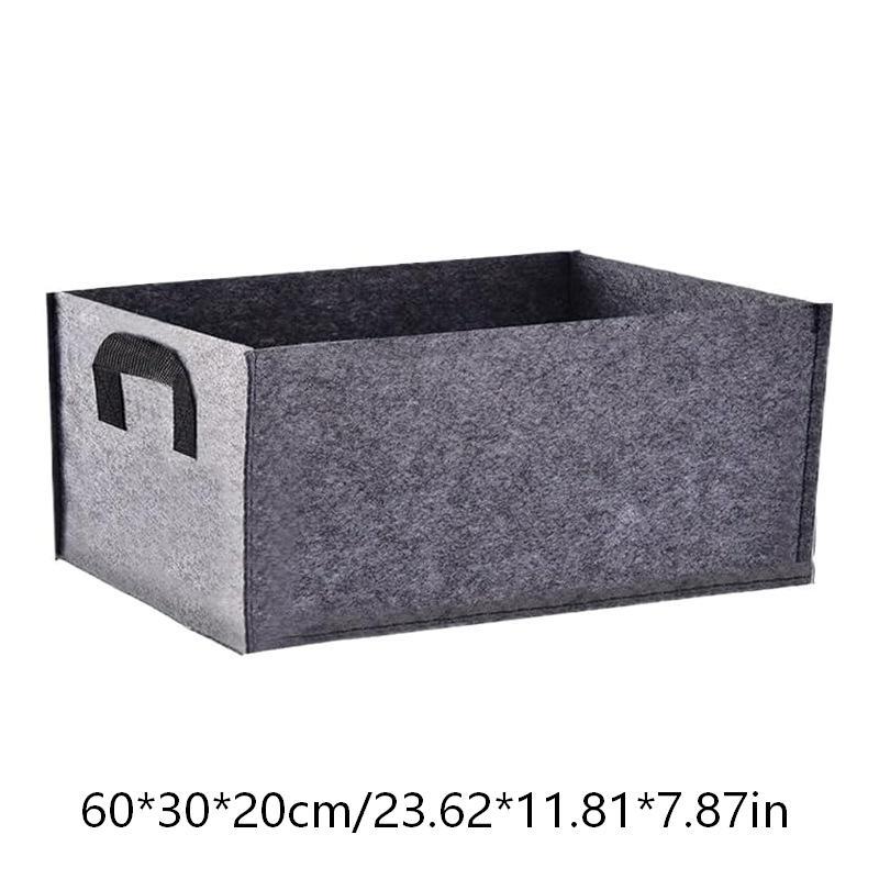 Rectangular Plant Grow Bag With Handles Non Woven Fabric Pot for Home Gardening