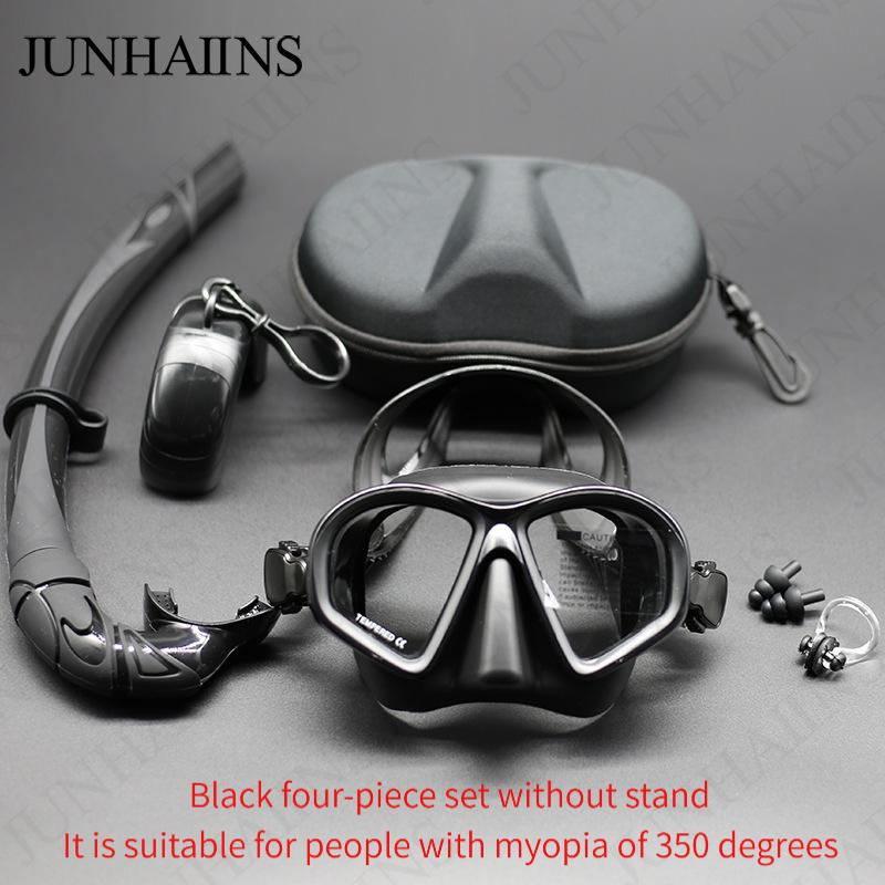 Low Volume Freediving Snorkeling Mask Anti-Fog Tempered Glass Soft Silicone Myopia Available Scuba Diving Goggles for Men Women