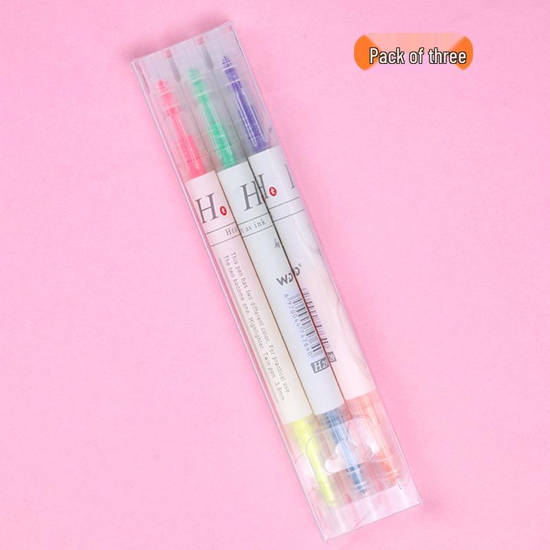 Dual-Tip Highlighter Set for Planners - Student Colored Outline Marker Pens
