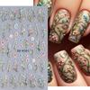 5D  Daisy Embossed Nail Stickers Colorful  Fresh Floral Designs Five-Petal Flower Self-Adhesive Diy Nail Art Decals Decorations