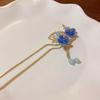 Elegant Pearl Tassel Butterfly Hairpin: Rhinestone-Embellished Chinese Style, Versatile and Luxurious Hair Clip