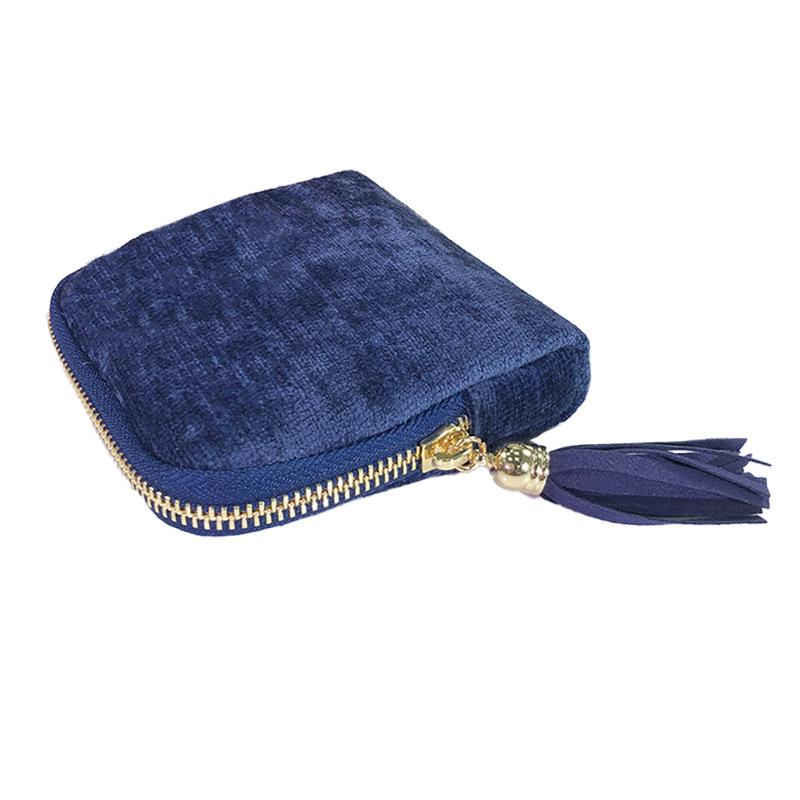 Jewelry Storage Bag With Tassel Pendant Multi Layer Lining Ring Necklace Packaging Large Capacity Travel Bracelet Storage Pouch