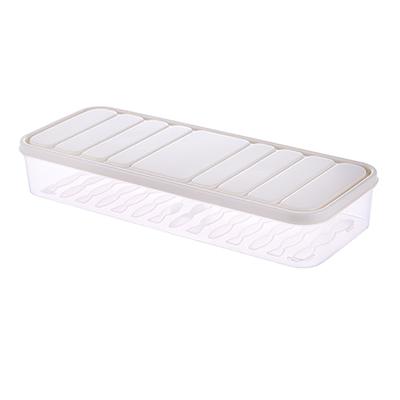 Caja para Empanadillas de Nevera de Plástico Sellada Rectangular con Tapa Soporte para Empanadillas para el Hogar Blanco Talla S