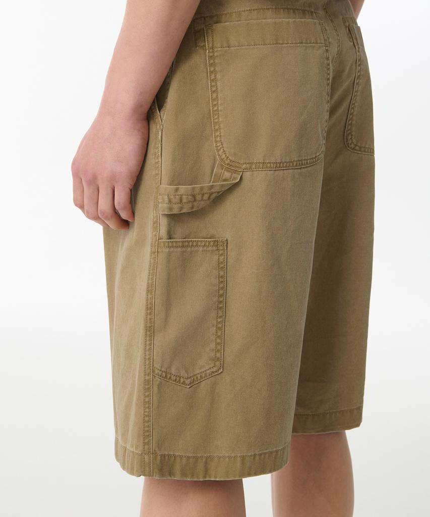 Musinsa Standard Pigment Carpenter Bermuda Pants [Beige]