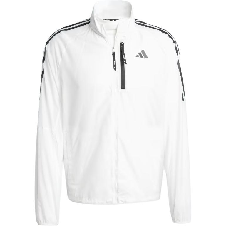 adidas Own the Run 3-Stripes Packable Jacket Asia Sizing White Men s JD7760 L