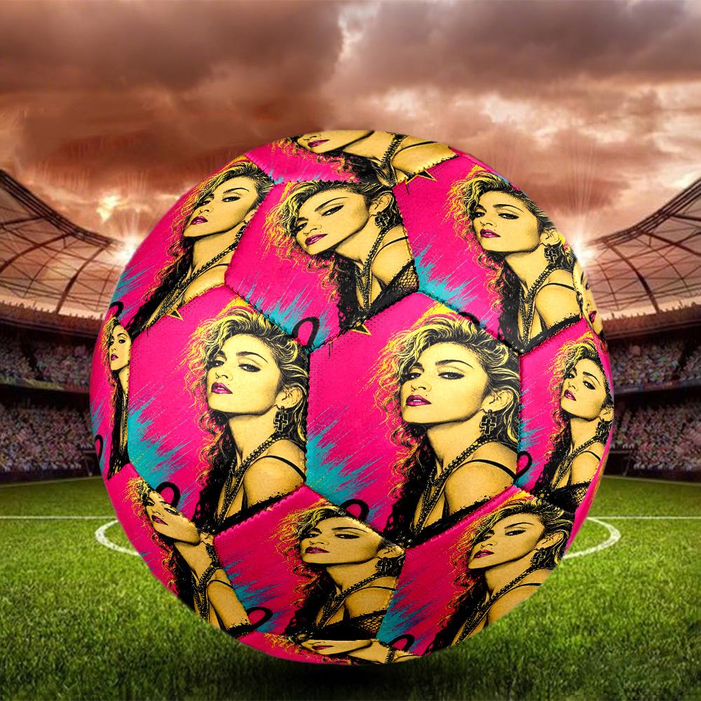 Marilyn Monroe Print Size 5 Soccer Ball, Standard Match Football for Sports Game and Team Practice, Ideal Gift for Soccer Fans