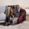 1pc, Santa Claus with Deer Christmas Sofa Flannel Blanket, Soft and Warm Sofa Throw, Christmas Wreath Fleece Blanket for Camping