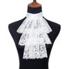 Detachable Lace Jabot Collar Solid Color Ruffled Neck Collar  Stage Performance Costume Accessory