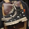 Autumn Martin boots high-top retro old ripped boots inner-top canvas shoes