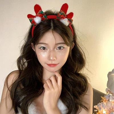 Deer Antlers Headband Photo Booth Costume Headband Dress Up Holiday Hairbands Decorative Hairhoop Costume Accessories for Cospla