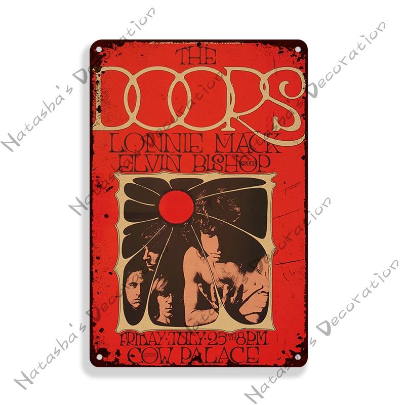 Rock Band Sign DOORS Decorative Sign Jim Morrison Metal Sign Rusty Metal Plaque Retro Metal Poster Music Metal Sign BAR PUB Sign