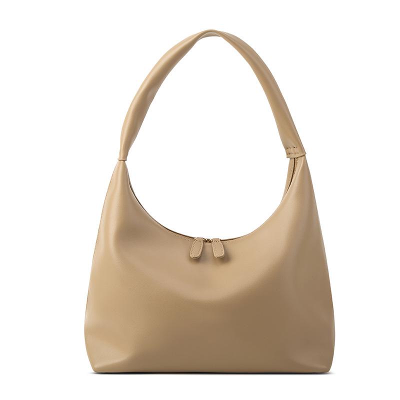 Korean Ins Simple And Versatile Summer New Bag Portable Soft Leather Dumpling Bag Retro Shoulder Armpit Bag