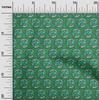 oneOone Cotton Poplin Green Fabric Kalamkari Diy Clothing Quilting Fabric Print Fabric By Yard 42 Inch
