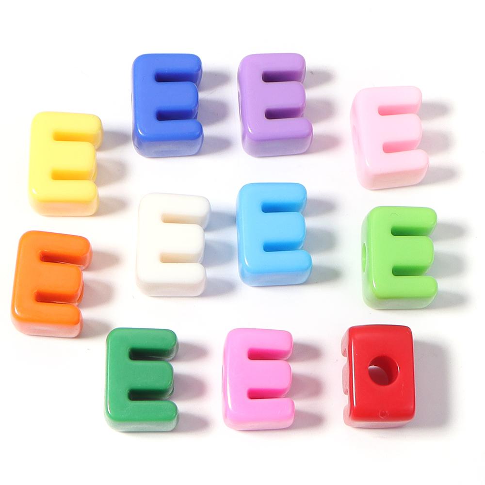 10pcs A-Z Letter Beads Acrylic Alphabet Beads Largr Size Loose Beads  For Jewelry Making DIY Keychain Phone Chain Accessories