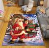 Christmas Rug  Santa Playroom and Bedroom Plush Carpet Non-slip  Soft Play Mat Bed Area Rug Parlor Decor