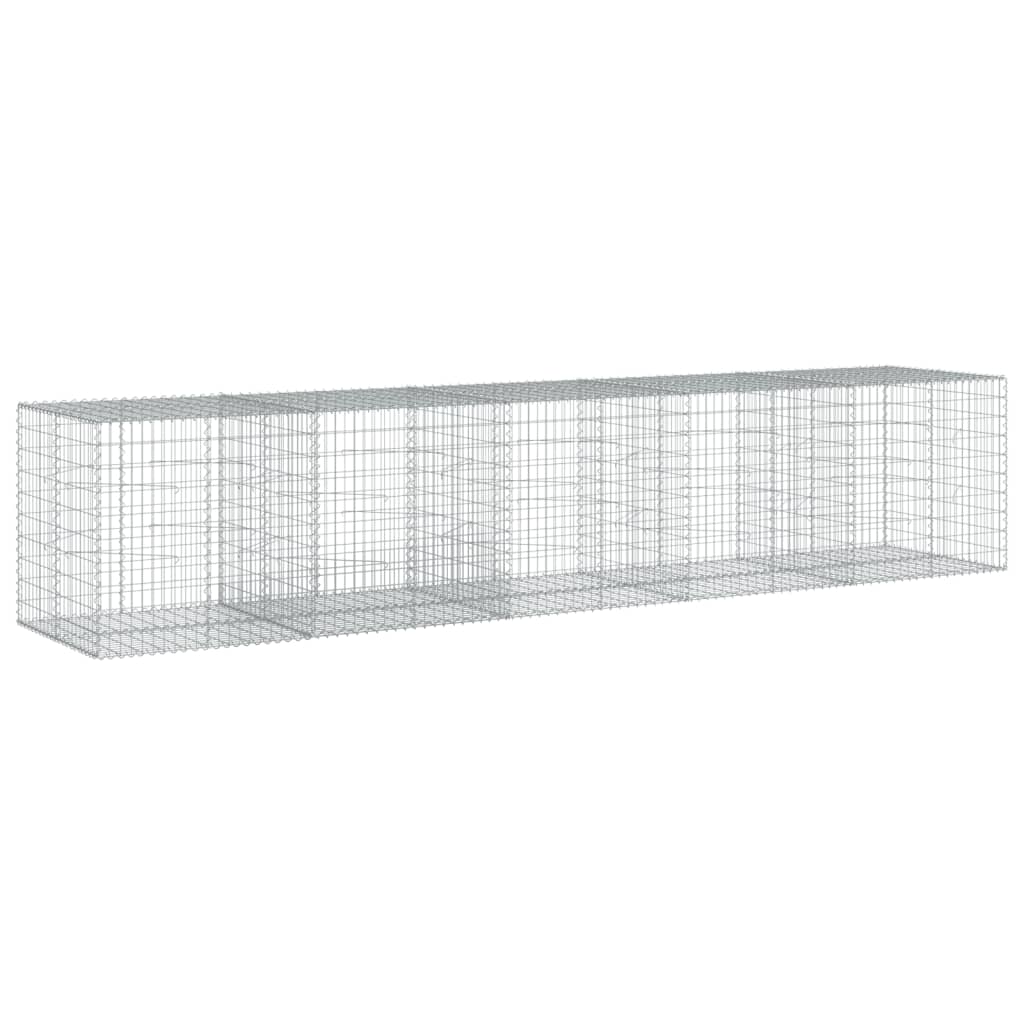 Gabion with Lid 500x100x100 Cm Galvanized Iron