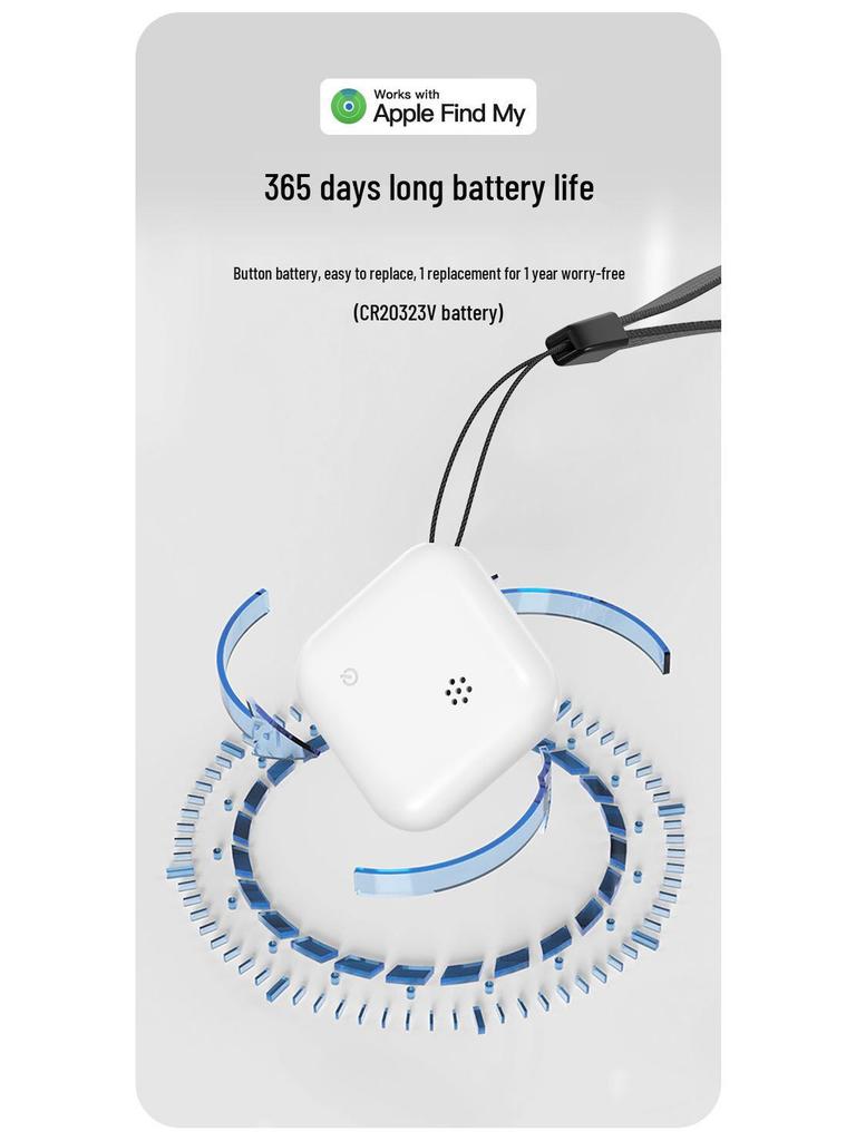 Compact Bluetooth Pet Tracker: Compatible with Apple Find My, Anti-Loss Device