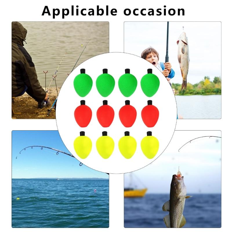 12pcs Fly Fishing Float Floating Bobber Indicators Fishing Bobbers Fishing Accessories Foam Strikes Indicators Float