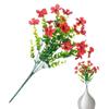 Artificial Flowers 1PC Aesthetic Violet Fall Flowers Eucalyptus Realistic Artificial Flower Front Porch Fake Mum For Home Decor