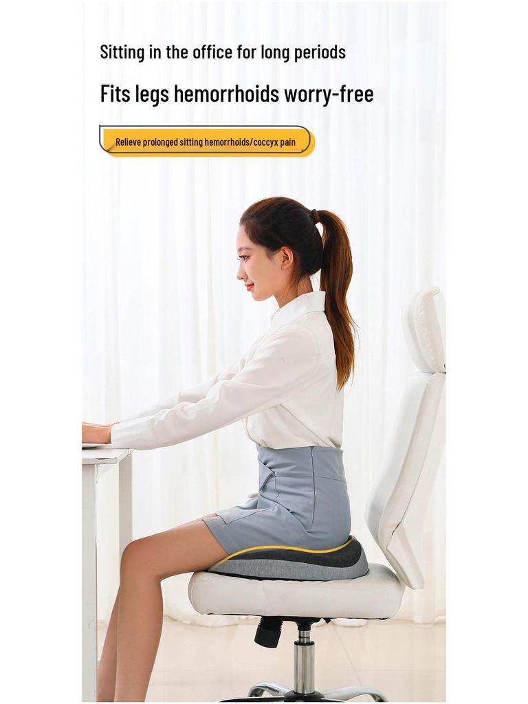Memory Foam Seat Cushion for Hemorrhoid Relief, Pregnancy, Episiotomy, Coccyx Support, and Long Sitting Sessions