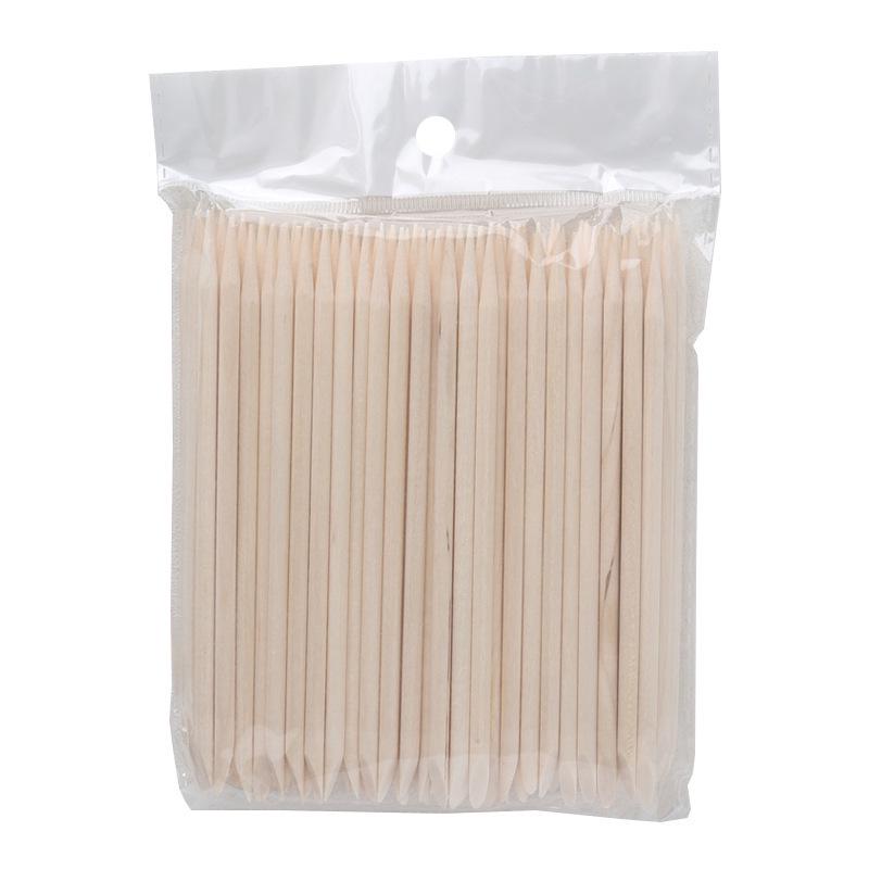 Nail Art Kit: 100 Orangen- und Buchenholzstäbchen, 11,4 cm, für Nagelapplikation & -reinigung.