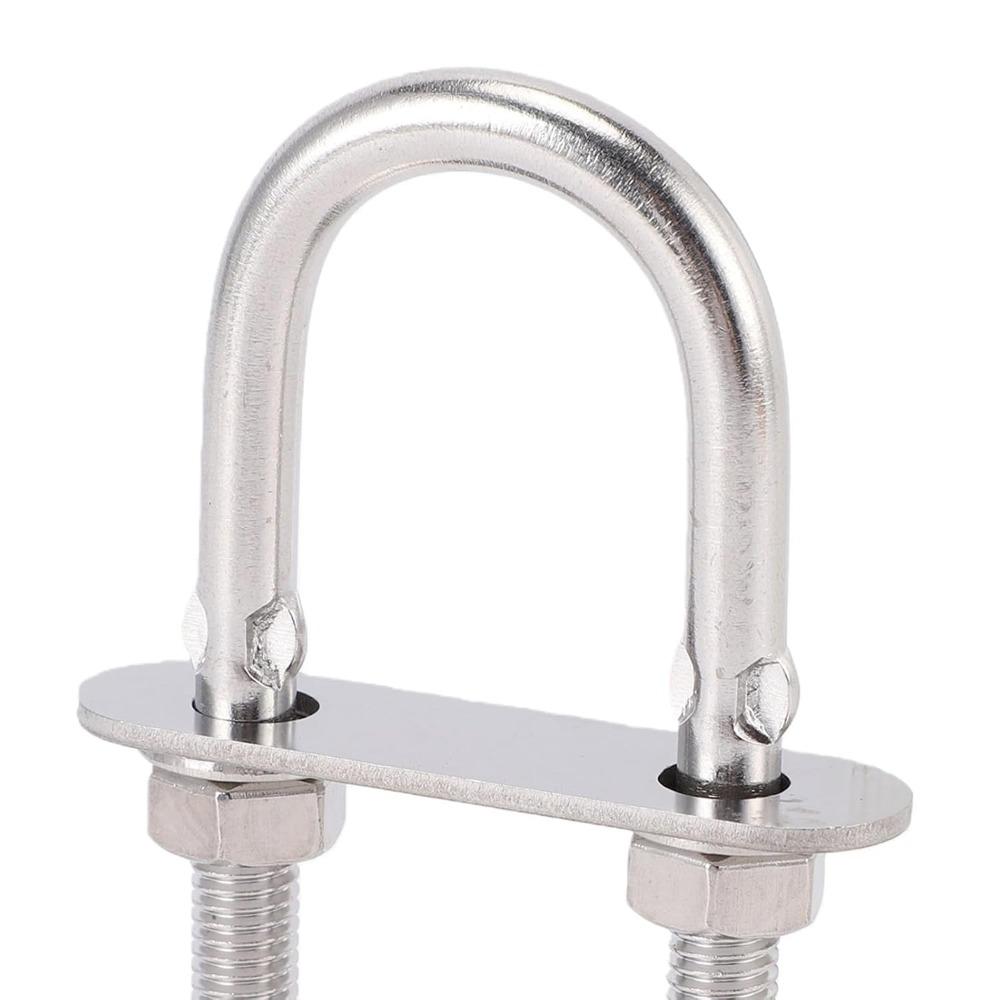 4pcs Durable Boat U Bolt With Nut Plate Washe Steel U Bolts Strong U Bolt Hardware  For Marine Use