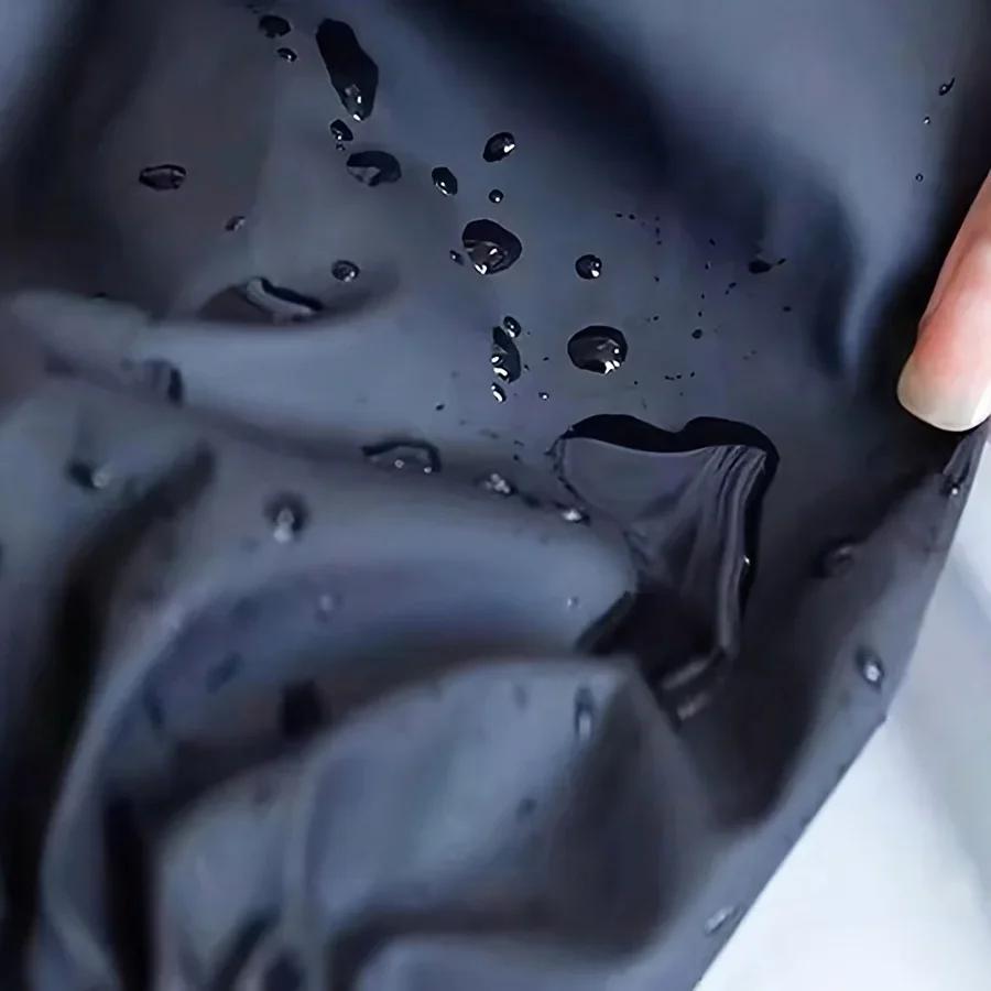 Heavy-Duty Black Faux Leather Arm Sleeves - Waterproof & Oil-Resistant for Kitchen, Occupational Work & Industrial Use