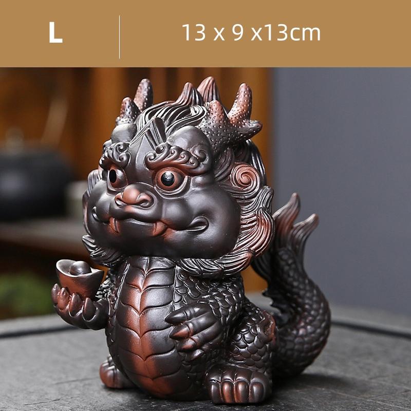 Poterie violette Dragon chinois Thé Pet Salon Table à thé Décoration Accessoires de cérémonie du thé Plateau à thé Décoration