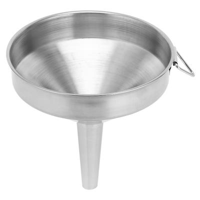 Silver Stainless Steel Funnel Stainless Steel Wide Mouth Funnel Reusable Kitchen Funnel  Daily