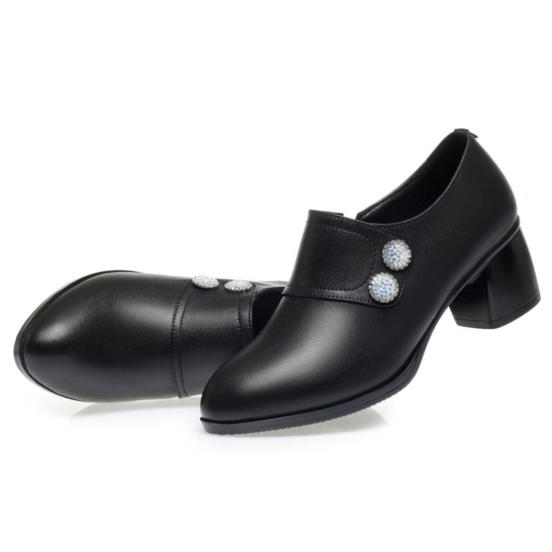 Fashion AIYUQI Women Dress Shoes 2025 New Autumn Business Formal Wear Large Size Women Mid Heel Shoes Non-slip Office Shoes Women