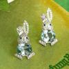 Cute Enamel Cat Balloon Stud Earrings for Women Fashion Drop Rabbit Flower Heart Colorful Jewelry Dangle Wedding Party Girl Gift