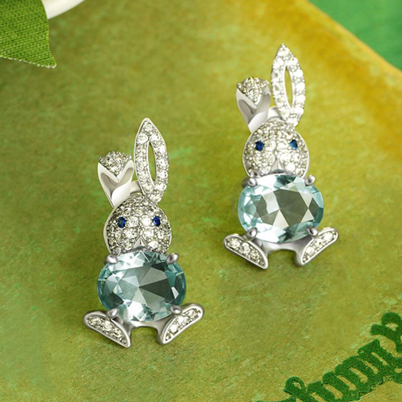 Cute Enamel Cat Balloon Stud Earrings for Women Fashion Drop Rabbit Flower Heart Colorful Jewelry Dangle Wedding Party Girl Gift