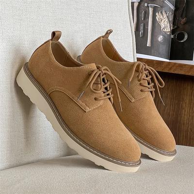 Fashion Men's Shoes Lace Up Skateboard Sneakers Cow Suede Leather Man Sneakers Comfort Lace-up Men Skate Shoes Zapatillas De Hombre