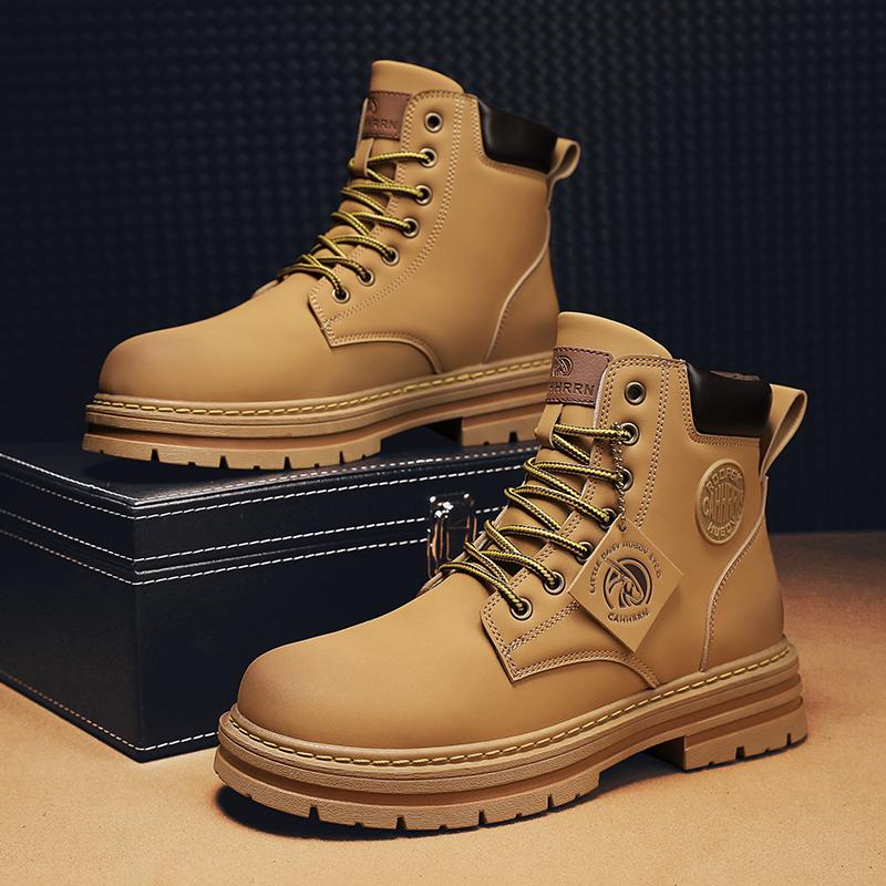 Man Shoes Military High Top Winter Lace-Up Botas Hombre Men Leather Shoes Fashion Motorcycle Men Ankle Boots Men Boots