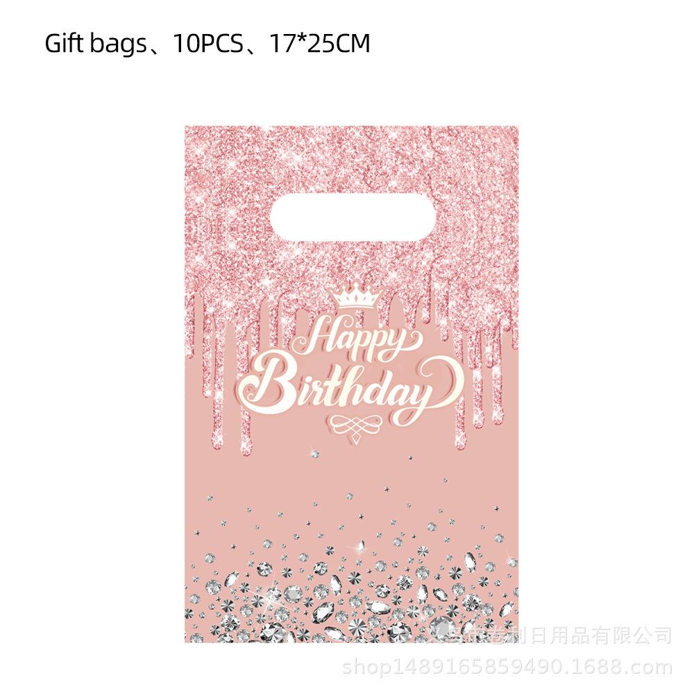 Diamond Themed Birthday Party Supplies Birthday Decorations Purple Pink Blue Tiffany Decorated Balloons Paper Plates Cutlery