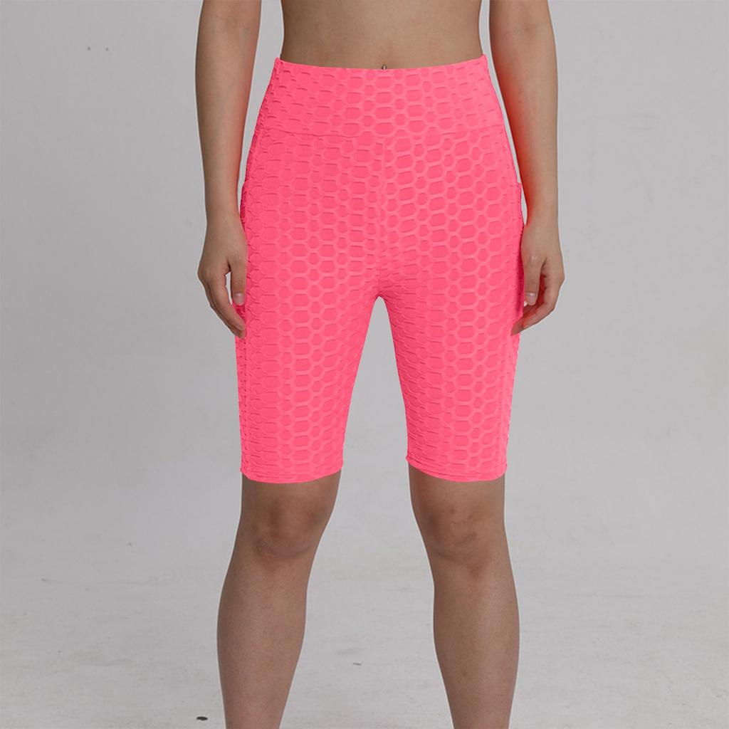 Women's Sexy Capris, Yoga, Fitness, Peaches,Buttocks, Bubble Sports Leggings With Pockets