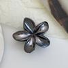 Fashion Metal Silver Color Flower Hair Claw for Women Large Hair Crab Clamps Ponytail Shark Clip Headdress Hair Accessories