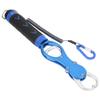 Aluminum Alloy Fish Controller with Scale Portable Weighing Fishing Lip Grip ToolBlue