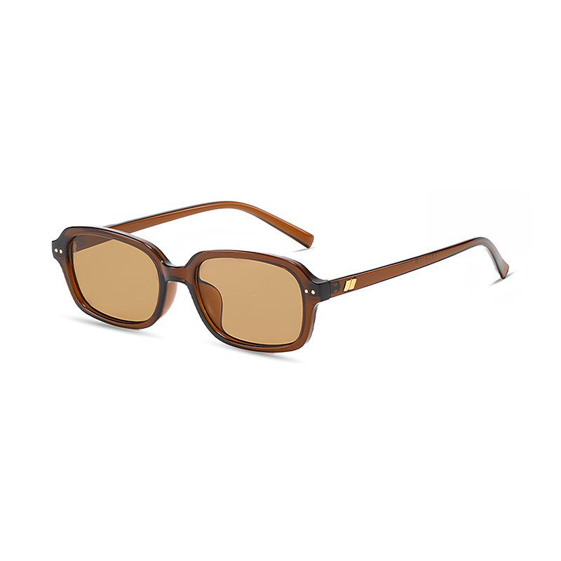 New classic small square rice nail sunglasses men's and women's fashion trend street concave sunscreen sunglasses