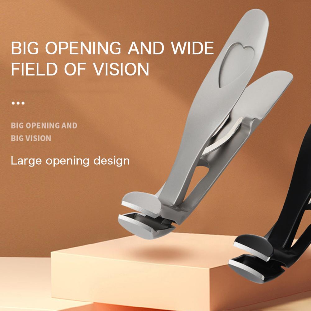 Edelstahl Nagelknipser Professioneller Nagelknipser Weite Maulöffnung Werkzeug zum Schneiden dicker Nägel Spritzwassergeschützter Maniküre-Knipser